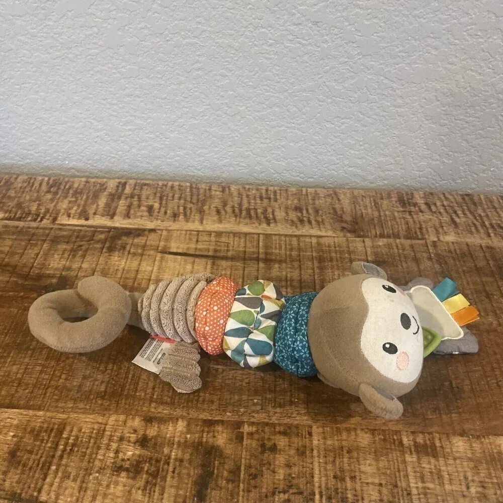 INFANTINO MONKEY GO GAGA MUSICAL PULL DOWN PLUSH BABY ACTIVITY TOY - 10